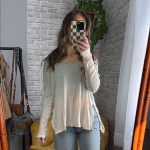 Free People // linen ombré long sleeve top